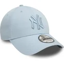 casquette-courbee-bleue-ajustable-avec-logo-bleu-9forty-league-essential-new-york-yankees-mlb-new-era