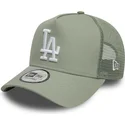 new-era-9forty-a-frame-league-essential-los-angeles-dodgers-mlb-light-green-trucker-hat