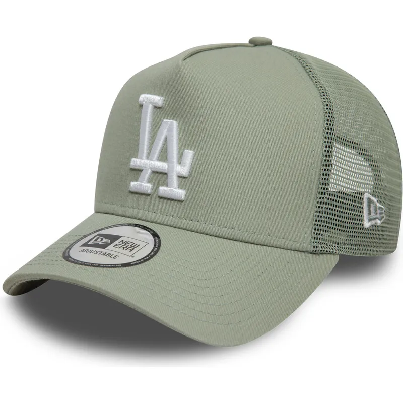 los-angeles-dodgers-mlb-new-era-9forty-a-frame-league-essential-hellgrune-trucker-kappe