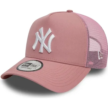 Casquette trucker rose 9FORTY A Frame League Essential New York Yankees MLB New Era