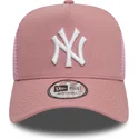 casquette-trucker-rose-9forty-a-frame-league-essential-new-york-yankees-mlb-new-era