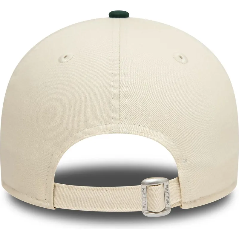 new-era-curved-brim-9forty-colour-block-oakland-athletics-mlb-bezhova-i-zelena-reguliruema-shapka