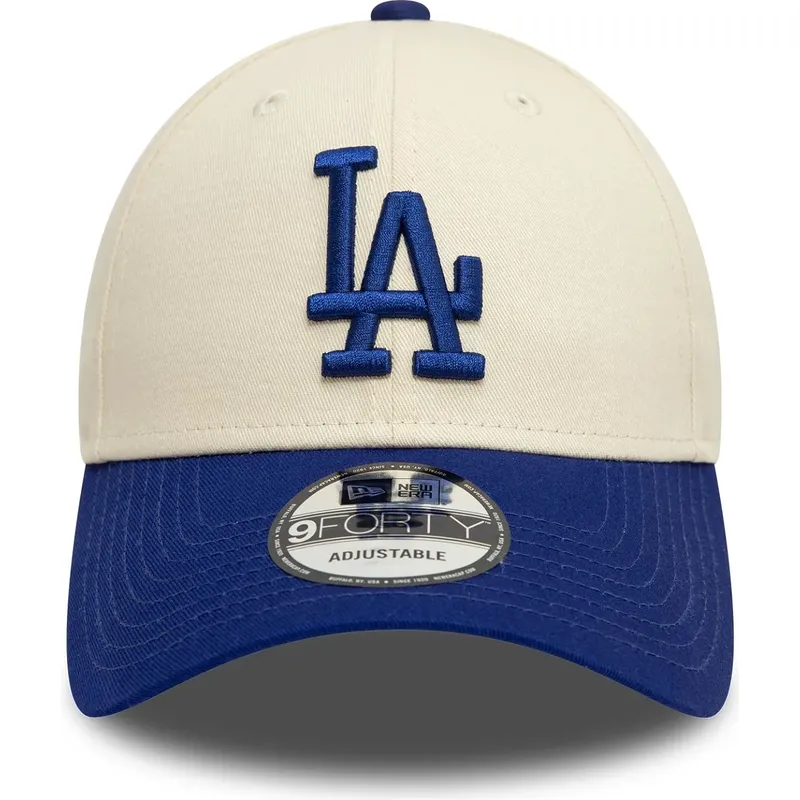 shapka-izvita-bezhov-reguliruem-9forty-colour-block-na-los-angeles-dodgers-mlb-ot-new-era