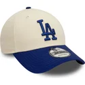 shapka-izvita-bezhov-reguliruem-9forty-colour-block-na-los-angeles-dodgers-mlb-ot-new-era