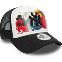 weisse-und-schwarze-trucker-kappe-9forty-a-frame-graphic-der-new-york-yankees-mlb-von-new-era