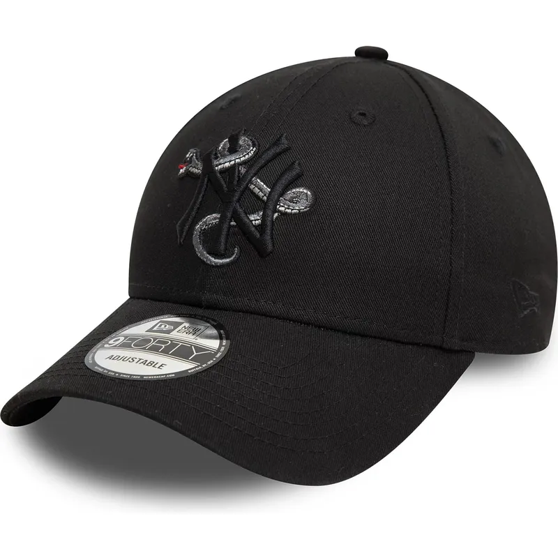 shapka-izvita-cherna-reguliruem-9forty-icon-na-new-york-yankees-mlb-ot-new-era