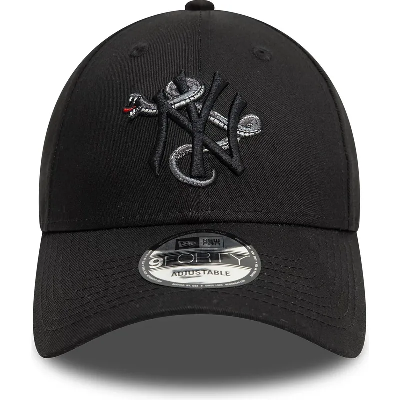 shapka-izvita-cherna-reguliruem-9forty-icon-na-new-york-yankees-mlb-ot-new-era