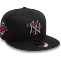 casquette-plate-noire-snapback-avec-logo-grise-9fifty-icon-new-york-yankees-mlb-snake-new-era