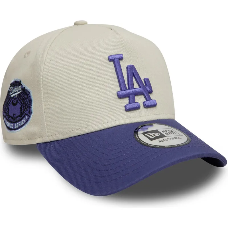 shapka-izvita-violetka-snapbek-9forty-a-frame-world-series-patch-na-los-angeles-dodgers-mlb-ot-new-era