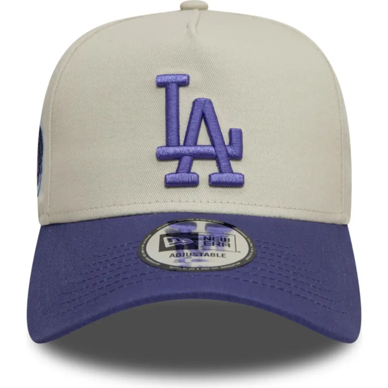 shapka-izvita-violetka-snapbek-9forty-a-frame-world-series-patch-na-los-angeles-dodgers-mlb-ot-new-era