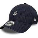 marinebla-justerbar-9forty-seersucker-kasket-fra-new-york-yankees-mlb-fra-new-era