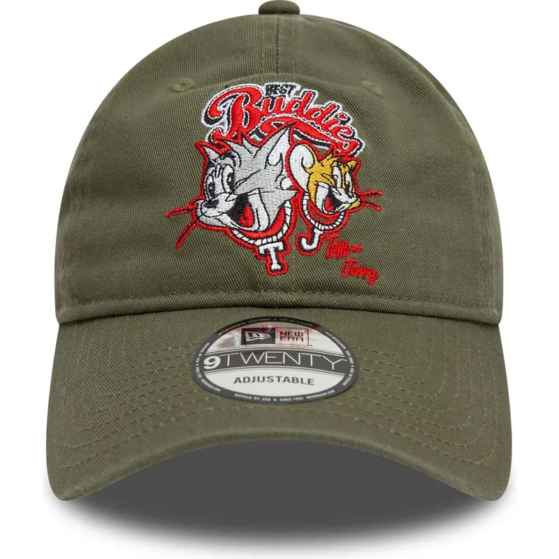 grune-verstellbare-curved-cap-9twenty-tom-und-jerry-looney-tunes-von-new-era