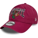 shapka-izvita-chervena-reguliruem-9twenty-washed-na-tasmania-looney-tunes-ot-new-era