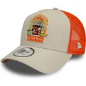 beige-orangefarbene-9forty-a-frame-summer-patch-trucker-cap-taste-the-sunshine-von-new-era