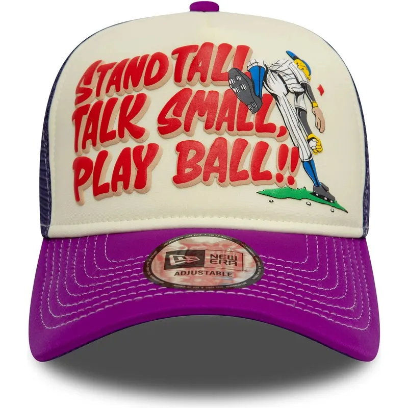 shapka-izvita-traker-violetka-snapbek-9forty-a-frame-graphic-na-stand-tall-talk-small-play-ball-ot-new-era