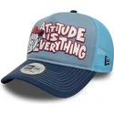 casquette-trucker-bleue-9forty-a-frame-graphic-attitude-is-everything-new-era