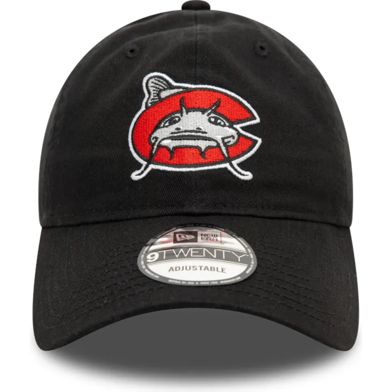 shapka-izvita-cherna-reguliruem-9twenty-na-carolina-mudcats-milb-ot-new-era
