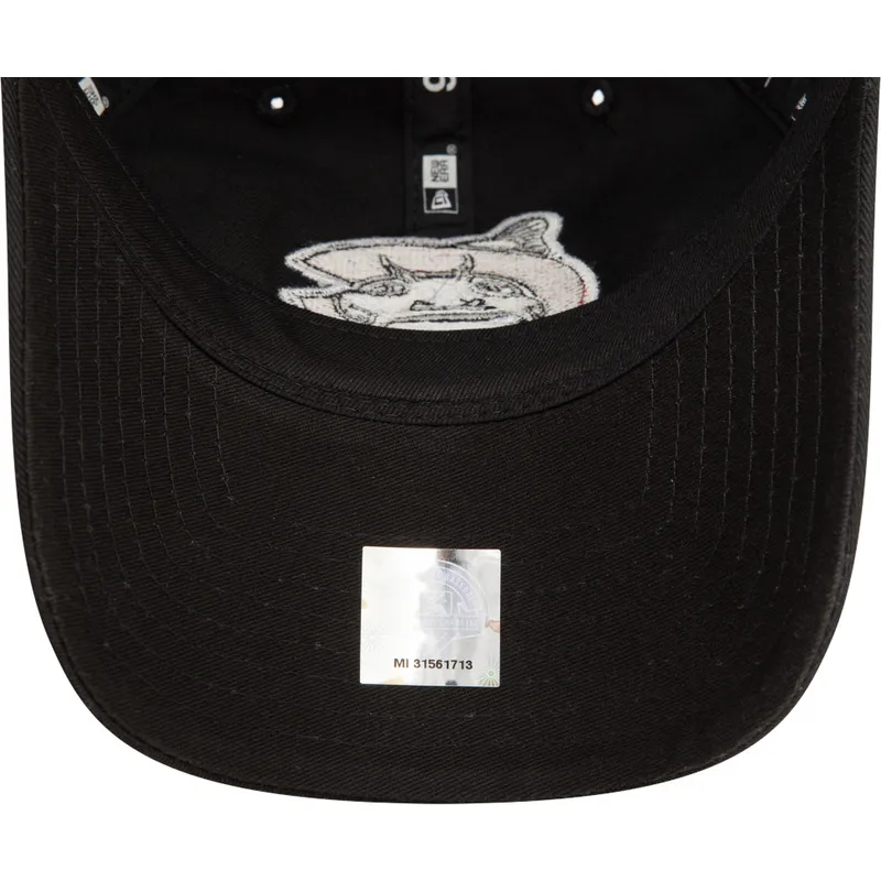 sort-justerbar-9twenty-kasket-med-buet-skygge-fra-carolina-mudcats-milb-fra-new-era