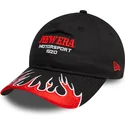 sort-justerbar-kvindekasket-med-buet-skygge-9twenty-flame-visor-fra-new-era