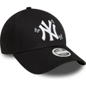 shapka-izvita-cherna-reguliruem-9twenty-icon-butterflies-na-new-york-yankees-mlb-ot-new-era