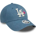 shapka-izvita-sinya-reguliruem-9forty-denim-icon-heart-na-los-angeles-dodgers-mlb-ot-new-era