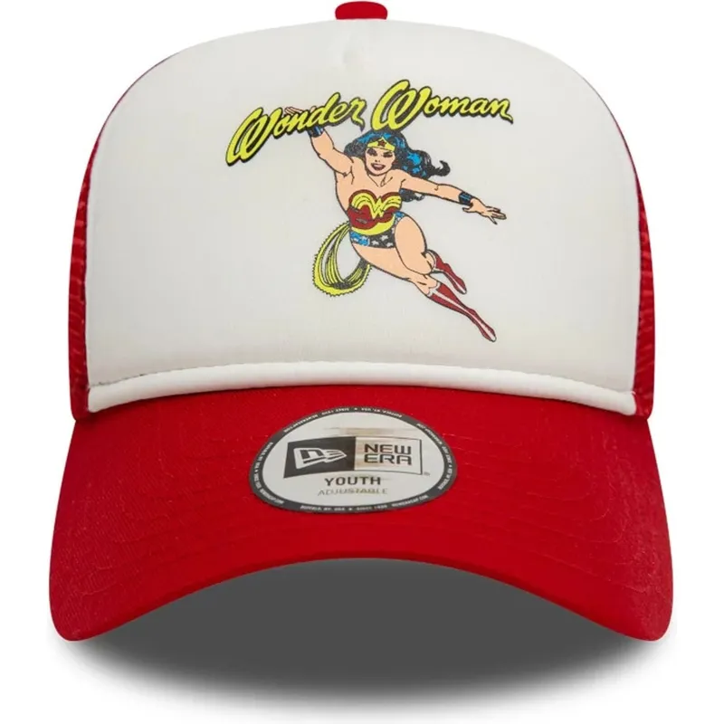 shapka-izvita-traker-chervena-snapbek-za-deca-9forty-a-frame-na-wonder-woman-dc-comics-ot-new-era