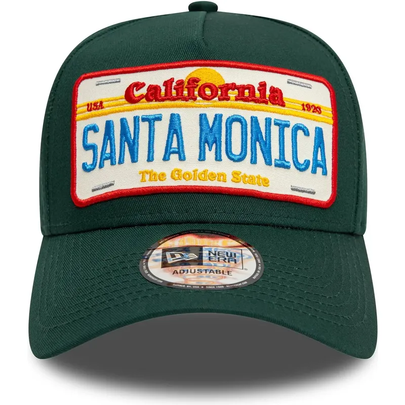 shapka-izvita-zelena-snapbek-9forty-a-frame-license-plate-na-santa-monica-ciudades-playas-ot-new-era