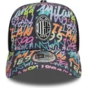 shapka-izvita-traker-mnogocveten-snapbek-9forty-a-frame-grafiti-all-over-print-na-ac-milan-serie-a-ot-new-era