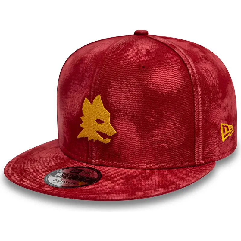 shapka-ploska-chervena-snapbek-9fifty-tie-dye-na-associazione-sportiva-roma-serie-a-ot-new-era