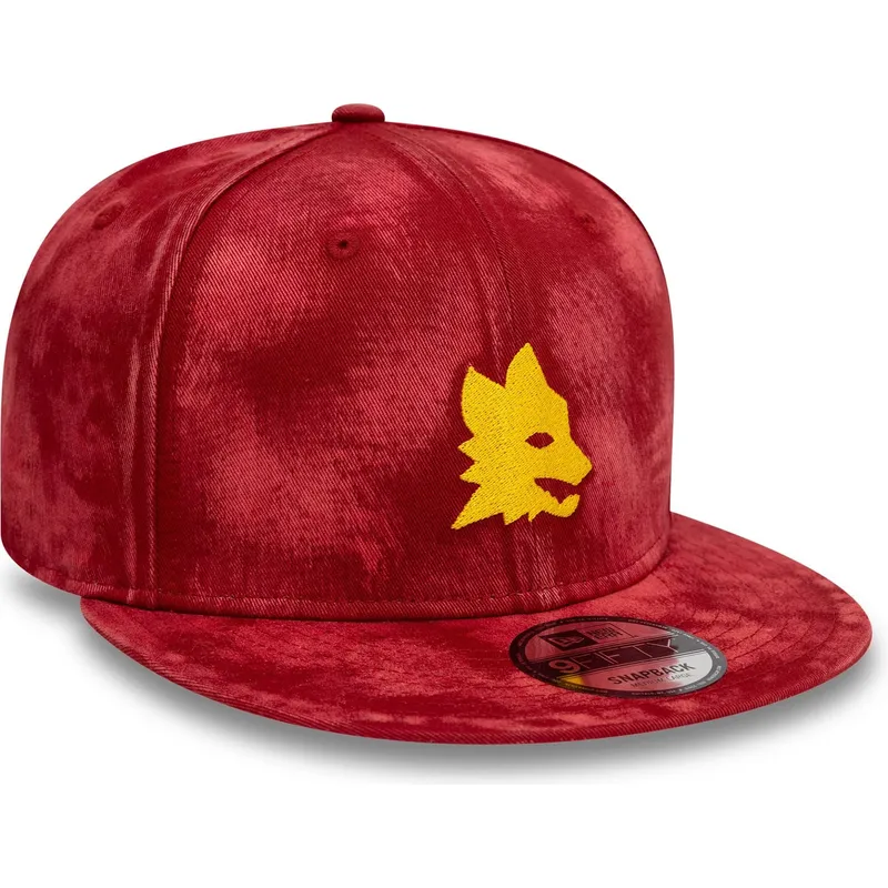 shapka-ploska-chervena-snapbek-9fifty-tie-dye-na-associazione-sportiva-roma-serie-a-ot-new-era