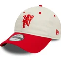 shapka-izvita-chervena-reguliruem-9twenty-contrast-visor-na-manchester-united-football-club-premier-league-ot-new-era