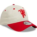 shapka-izvita-chervena-reguliruem-9twenty-contrast-visor-na-manchester-united-football-club-premier-league-ot-new-era