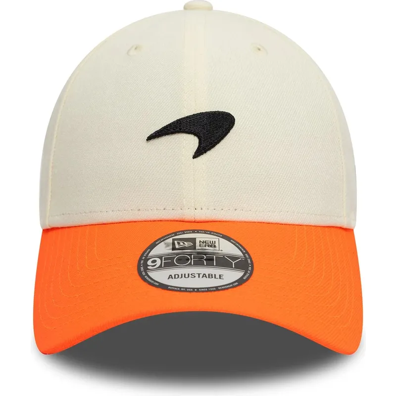 shapka-izvita-oranzhev-reguliruem-9forty-contrast-visor-na-mclaren-racing-formula-1-ot-new-era