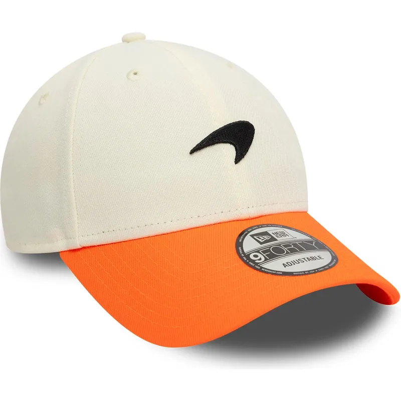 shapka-izvita-oranzhev-reguliruem-9forty-contrast-visor-na-mclaren-racing-formula-1-ot-new-era