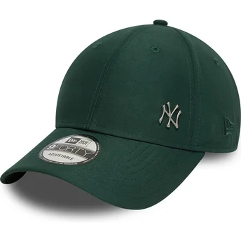 Шапка извита зелена регулируема 9FORTY Flawless на New York Yankees MLB от New Era