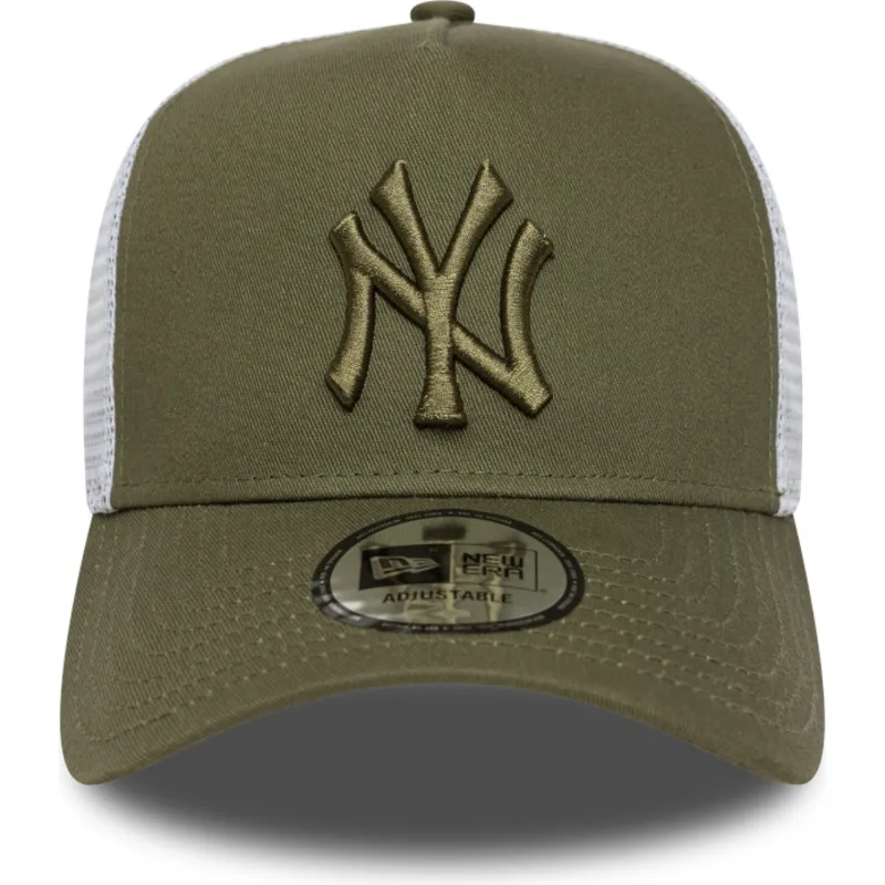 shapka-izvita-traker-zelena-snapbek-a-frame-league-essential-na-new-york-yankees-mlb-ot-new-era