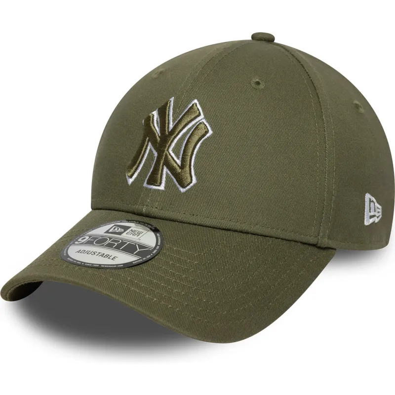 justerbar-gron-buet-kasket-med-gront-logo-9forty-outline-fra-new-york-yankees-mlb-af-new-era