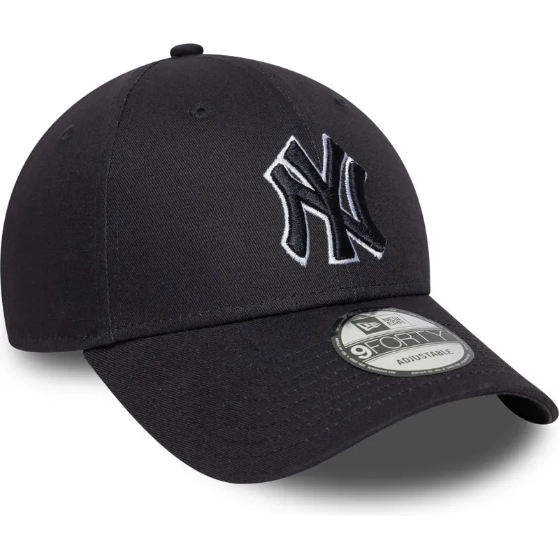 justerbar-marinebla-buet-kasket-med-marineblat-logo-9forty-outline-new-york-yankees-mlb-fra-new-era