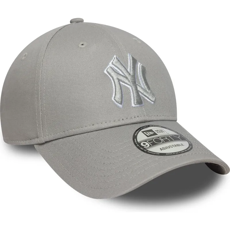 gorra-curva-gris-ajustable-9forty-outline-de-new-york-yankees-mlb-de-new-era