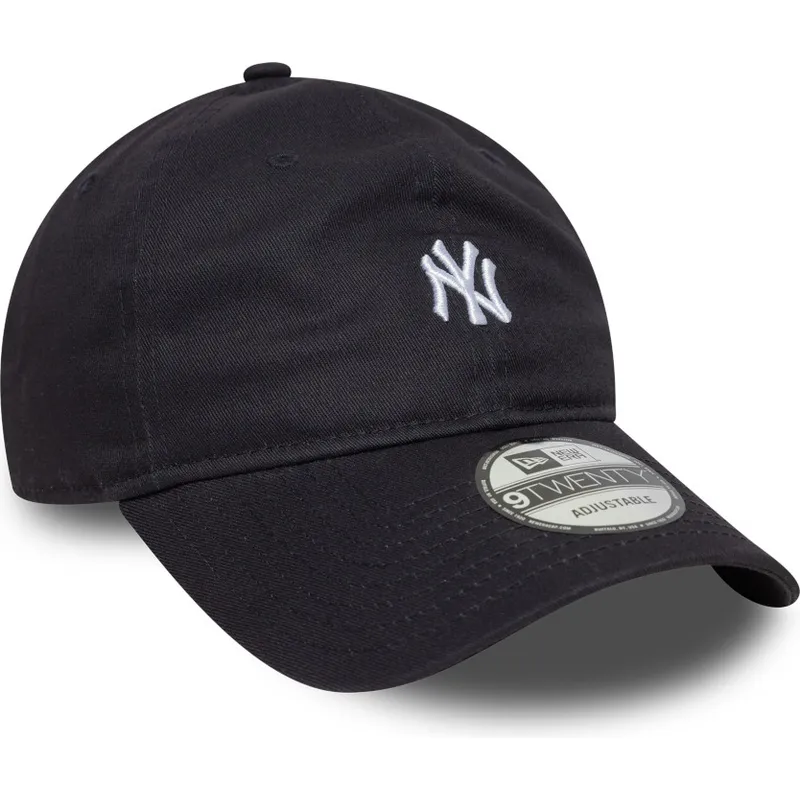 justerbar-9twenty-marinebla-buet-kasket-med-mini-logo-fra-new-york-yankees-mlb-fra-new-era