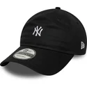 casquette-courbee-noire-ajustable-9twenty-mini-logo-new-york-yankees-mlb-new-era