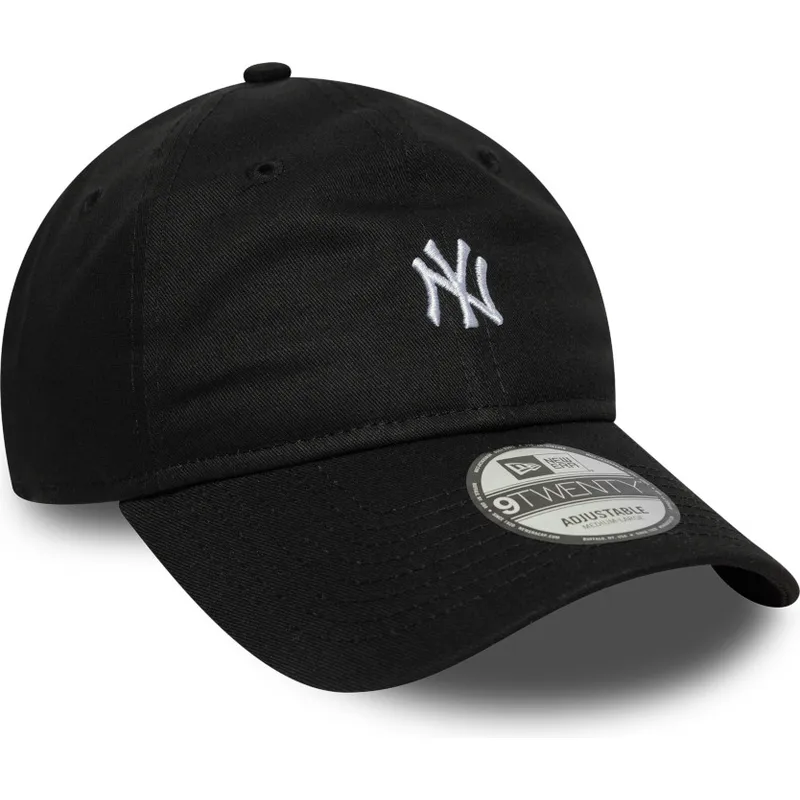 shapka-izvita-cherna-reguliruem-9twenty-mini-na-new-york-yankees-mlb-ot-new-era