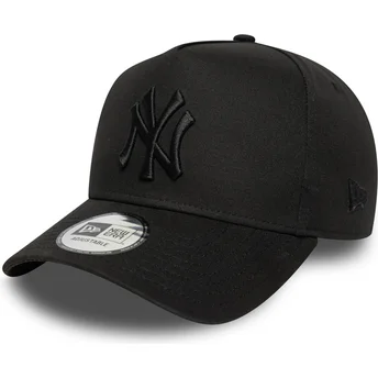 Sort curved snapback kasket med sort E Frame League Essential logo fra New York Yankees MLB fra New Era