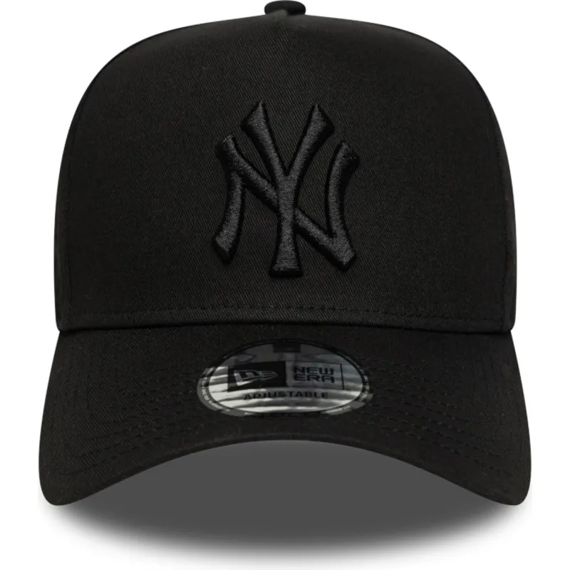 new-york-yankees-mlb-new-era-sort-buet-snapback-kasket-med-sort-logo-e-frame-league-essential