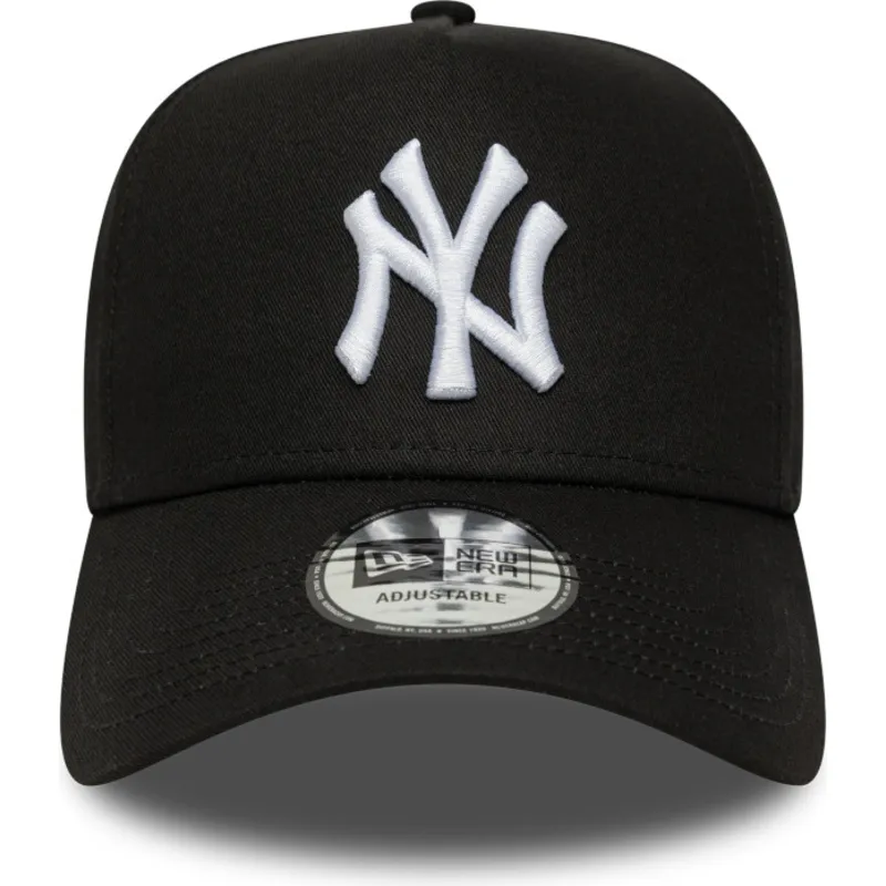 shapka-izvita-cherna-snapbek-e-frame-league-essential-na-new-york-yankees-mlb-ot-new-era