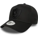 casquette-courbee-noire-snapback-e-frame-essential-las-vegas-raiders-nfl-new-era