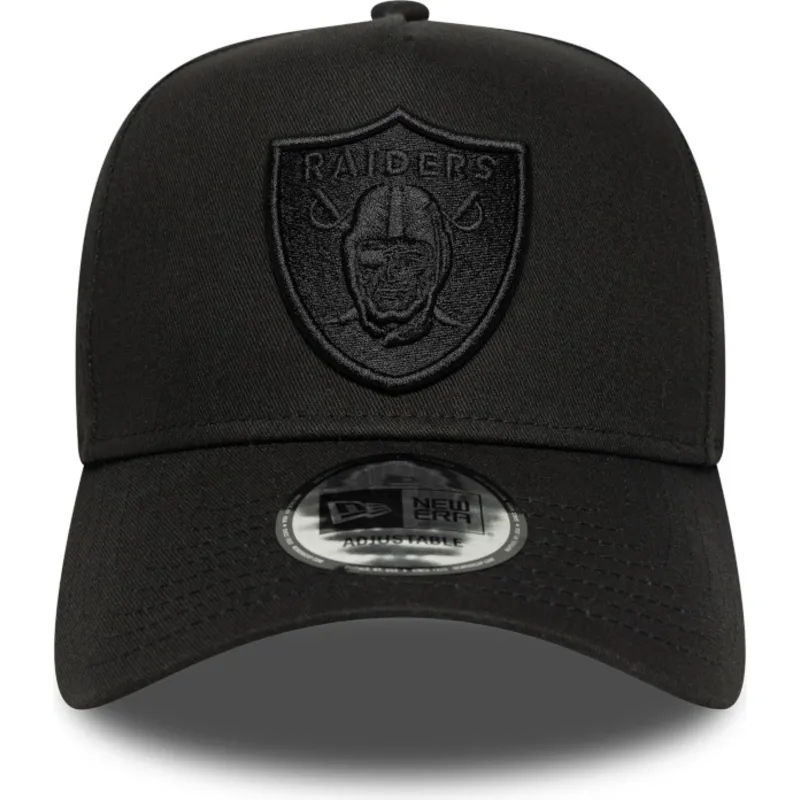 shapka-izvita-cherna-snapbek-e-frame-essential-na-las-vegas-raiders-nfl-ot-new-era