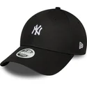 shapka-izvita-cherna-adjustable-strap-para-mujer-9forty-mini-logo-na-new-york-yankees-mlb-ot-new-era