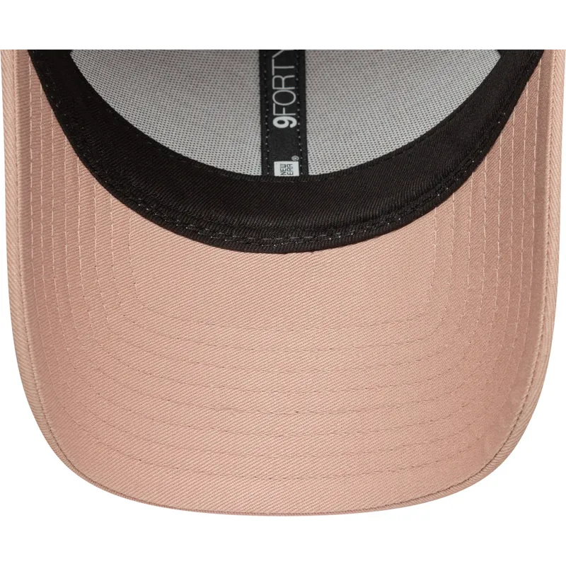 new-era-new-york-yankees-mlb-9forty-mini-logo-justerbar-lyserod-kurvet-kasket-til-kvinder