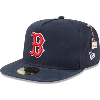 Boston Red Sox MLB New Era 59FIFTY A Frame Championship Side Flag justerbar marineblå flat kasket